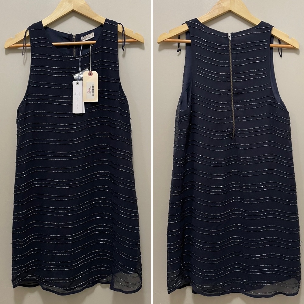 Gentle Fawn Beaded Shift Dress Size S